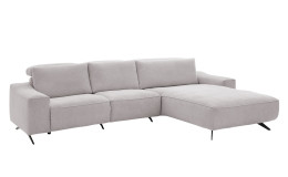 Komfort-Wohnlandschaft Musterrring MR 9450, in der Farbausführung Silver, Schrägansicht