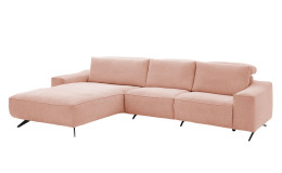 Komfort-Wohnlandschaft Musterrring MR 9450, in der Farbausführung Rose, Schrägansicht