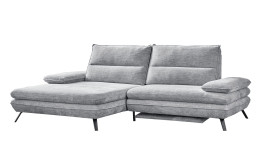 Ecksofa Goslar, in der Farbausführung Hellgrau, Schrägansicht