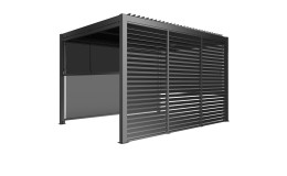 Alu-Lamellenwand Shadow in Mattgrau