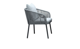 Gartenstuhl Este mit Seilgeflecht in grau und anthrazit
