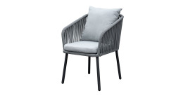 Gartenstuhl Este mit Seilgeflecht in grau und anthrazit