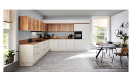 nolte Begros Küche, Manhattan Uni / Artwood, Magnolia / Eiche Ventura