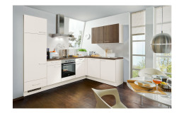 nobilia Küche Laser/Riva Magnolia Nussbaum Nachbildung