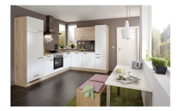 nobilia Küche Speed Riva Weiss Eiche San Remo Nachbildung