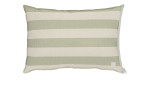 Kissenhülle 41 x 61 cm aus Stoff in beige und grau gestreift.