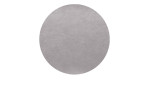Ein rundes 38 cm großes Tischset aus veganem Leder in grauem Polyurethan-Leder auf weißem Hintergrund.
