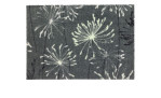 Fußmatte SCHÖNER WOHNEN-Kollektion Manhattan 50x70 cm, grau mit weiß-schwarzem Pusteblumenmuster, von oben.