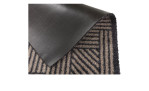 Nahaufnahme der Fußmatte SCHÖNER WOHNEN-Kollektion Manhattan 50x70cm mit schwarzer rutschfester Unterlage umgeschlagen.