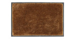 Astra Fußmatte Lava 40 x 60 cm, rechteckige braune zottelige Polyester-Fußmatte auf weißem Hintergrund.