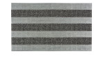 Astra Fußmatte Scraper Design 45x75 cm in Anthrazit mit hell-/dunkelgrauen Streifen, hergestellt aus langlebigem Polypropylen.