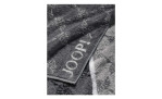 JOOP! Saunatuch Signature Cornflower 80x200 cm mit dezentem Blumenmuster und weißem JOOP! Logo am Rand.