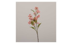 Beerenzweig 57 cm aus Kunststoff mit braunen Stiel, grünen Blättern und rosa Berren. Auf einem grauen Hintergrund.
