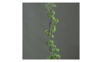 Bonsai-Girlande 180 cm aus Kunststoff in grün mit braunen Stiel. Auf einem grauen Hintergrund.
