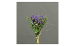 Lavendel-Bündel 23 cm aus Kunststoff mit lila Blüten und grünen Stielen und Blätter. Auf einem grauen Hintergrund.