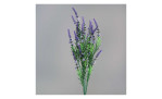 Veronica-Busch 60 cm aus Kunststoff in lila mit grünen Stiel und Blätter. Auf einem grauen Hintergrund.