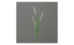 Gras 86 cm aus Kunstoff in grün mit drei Applikationen in rosa und einem grauen Hintergrund.