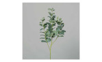 Eukalyptuszweig 92 cm aus Kunstoff in grün. Auf einem grauen Hintergrund.