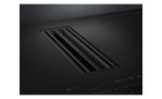 Nahaufnahme des Induktionskochfelds AEG XCD6847AS mit integrierter Dunstabzugshaube und eleganter, fingerabdruckabweisender Oberfläche.