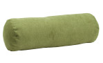 Eine grüne zylindrische Kissenrolle Darco 60 x 20 cm von Ambiente Trendlife auf weißem Grund.