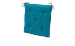 Sitzkissen Darco 40x40 cm von Ambiente Trendlife: Kunstfaser, Schaumstoff-Füllung, Knopf-Tufting, Bindebänder.