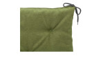 Ambiente Trendlife Sitzkissen Darco 40x40 cm in olivgrün mit Mittelknopf, Schaumstofffüllung und Eckband.