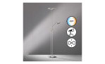 Fischer-Honsel LED-Stehleuchte Tallri 180 cm in Silber, incl. Leuchtmittel, Leselicht & Touch Bedienung.