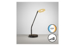 Fischer-Honsel LED-Tischleuchte Dent 60 cm, Schwarz/Gold, Leuchtmittel inkl., mit CCT- und Helligkeitsicons.