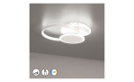 Fischer-Honsel LED-Deckenleuchte Tomo 40 cm: weiß, dimmbar, CCT, Fernbedienung, Metallrahmen, Leuchtmittel inklusive.