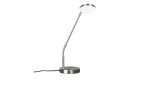 Die Fischer-Honsel LED-Tischleuchte Sorento 48 cm ist eine moderne silberfarbene Schreibtischleuchte, Leuchtmittel inklusive.