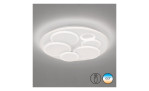 Fischer-Honsel Deckenleuchte Dots, 50 cm, rund, mit Fernbedienung und Farbtemperatur-Icons.