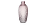 Vase Poesia 40 cm von Leonardo aus zart violettem Glas mit Diamantmuster-perfekt für elegante Dekorationen.