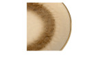 Nahaufnahme von Leonardos Teller Matera 22,5 cm: beiger Teller mit braunen Sprenkeln und Goldrand, ideal als Deko Zubehör.