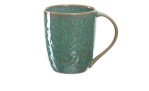 Die Leonardo Tasse Matera 430 ml zeichnet sich durch grün-braune Glasur, große Henkel und stilvolles Design aus.