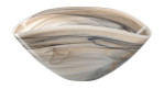 Leonardo Schale Alabastro 27x15 cm: ovale Glasschale mit beige, grau & schwarz marmoriert-Mehrfarbig Deko.