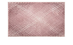 Kleine Wolke Badteppich Cory 60x100 cm, rosa Kunstfaser mit Rautenmuster, Draufsicht auf weißen Hintergrund.