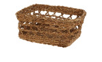 Korb 31 x 15 x 21 cm in Natur Braun, ideal als Dekoration oder Zubehör, platziert auf einem weißen Hintergrund.