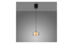 LED-Pendelleuchte Rika von Paul Neuhaus, mit schwarzem Kabel und Glasschirm, inklusive Leuchtmittel und montagefertig.