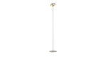Die Paul Neuhaus LED-Stehleuchte Q-Rotate ist eine moderne, minimalistische, silberne Stehleuchte mit kreisförmigem Licht, inklusive Leuchtmittel.