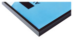 Bilderrahmen Accent 70 x 100 cm mit einer Detailansicht vom schwarzen Aluminiumrahmen.