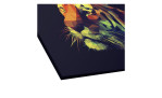 Farbenfrohes Leinwandbild "Colourful Tiger" von Pro-Art, 90x120 cm, geometrischer Tigerkopf auf dunklem Hintergrund.
