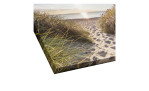 Ein sandiger Weg zum Meer bei Sonnenuntergang inspiriert das Leinwandbild Nordsee 30 x 30 cm Wanddeko von Pro-Art.