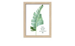 Pro-Art Rahmenbild Green Plant Leaf II 24x19cm mit Zitat: Wenn man keine Freunde hat, hat man das Leben nicht gelebt.