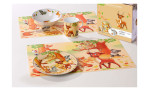 Ritzenhoff Kinderset Waldtiere 3tlg: Porzellan Teller, Schale, Becher mit Waldtiermotiven für Kinder.