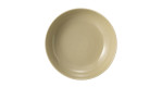Foodbowl Beat 25,5 cm aus Porzellan in Sandbeige. Ansicht von oben.