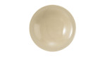 Suppenteller Beat 22,5 cm aus Porzellan in Sandbeige. Ansicht von oben.