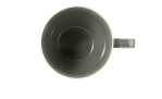Kaffeetasse Beat 260 ml aus Porzellan in Perlgrau. Ansicht von oben.