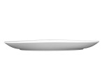 Servierplatte Rondo/Liane 38,4 cm aus weißem Porzellan. Ansicht von der Seite.
