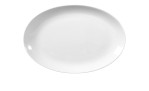 Servierplatte Rondo/Liane 28,2 cm aus weißem Porzellan. Ansicht von oben.