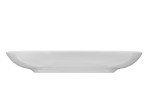 Untertasse Rondo/Liane 14,7 cm aus weißem Porzellan. Ansicht von der Seite.